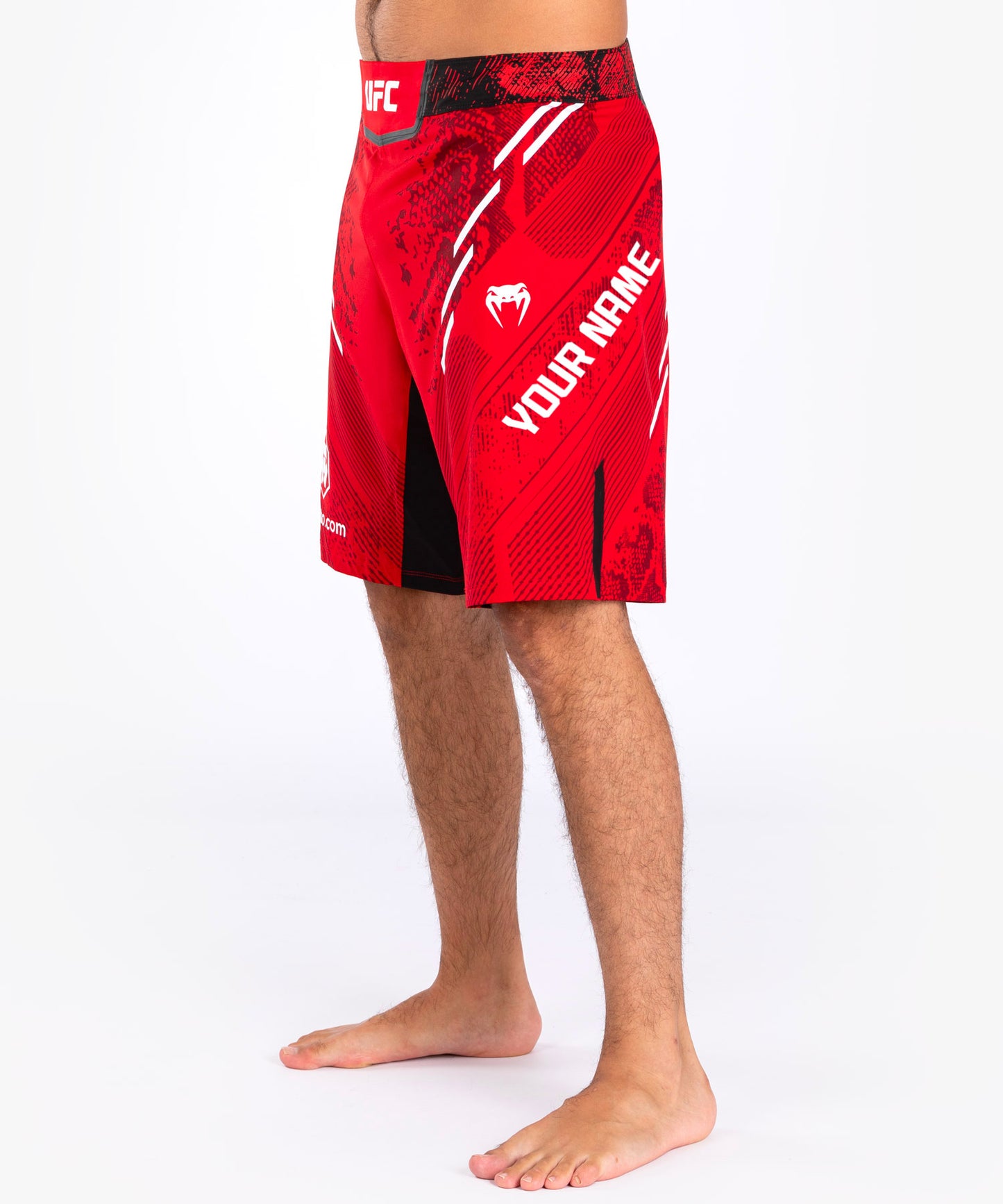Pantaloncini da combattimento UFC Adrenaline by Venum personalizzati Authentic Fight Night - Uomo - Taglio lungo - Rosso
