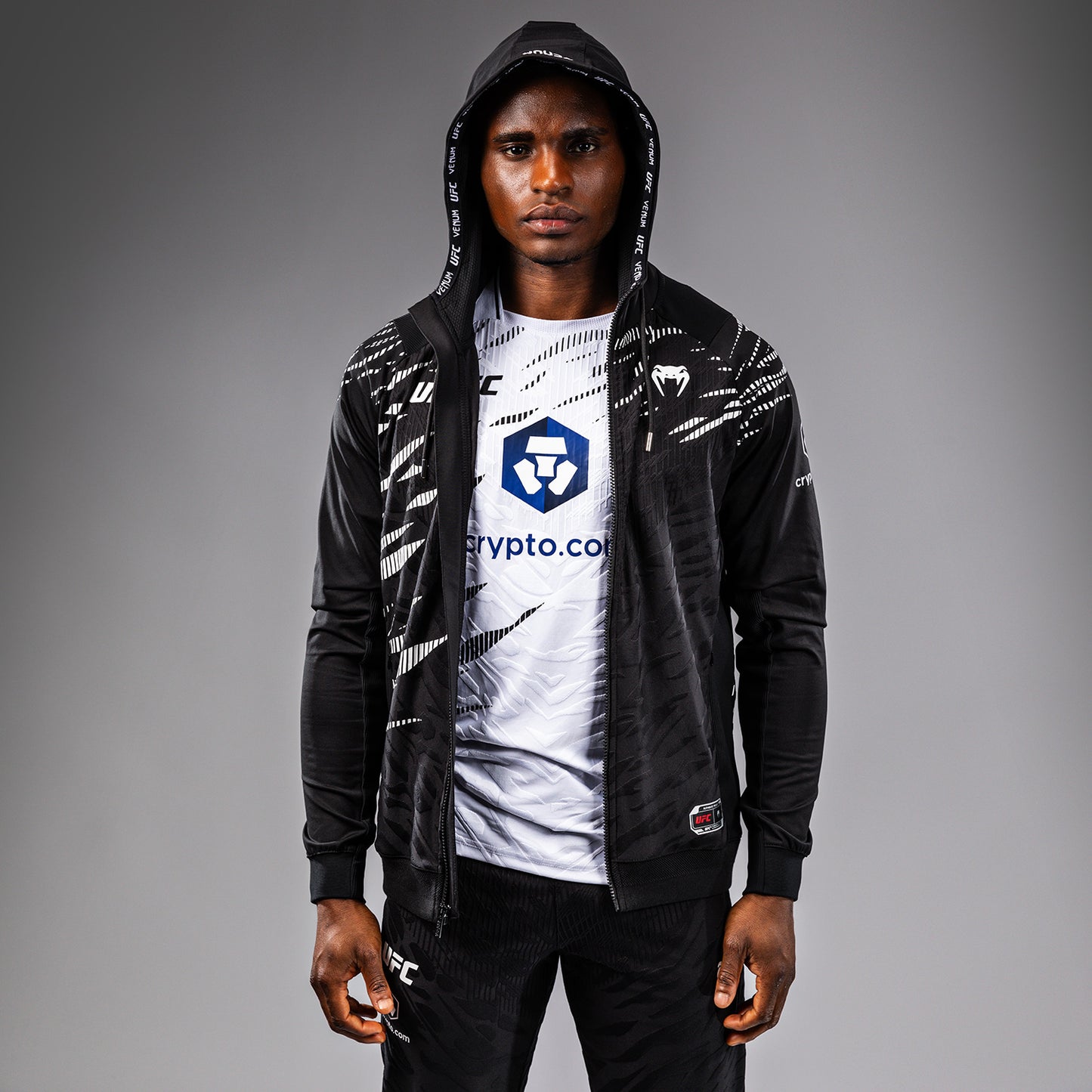 UFC Fusion by Venum Authentic Fight Night Felpa con Cappuccio per Uomo - Nero