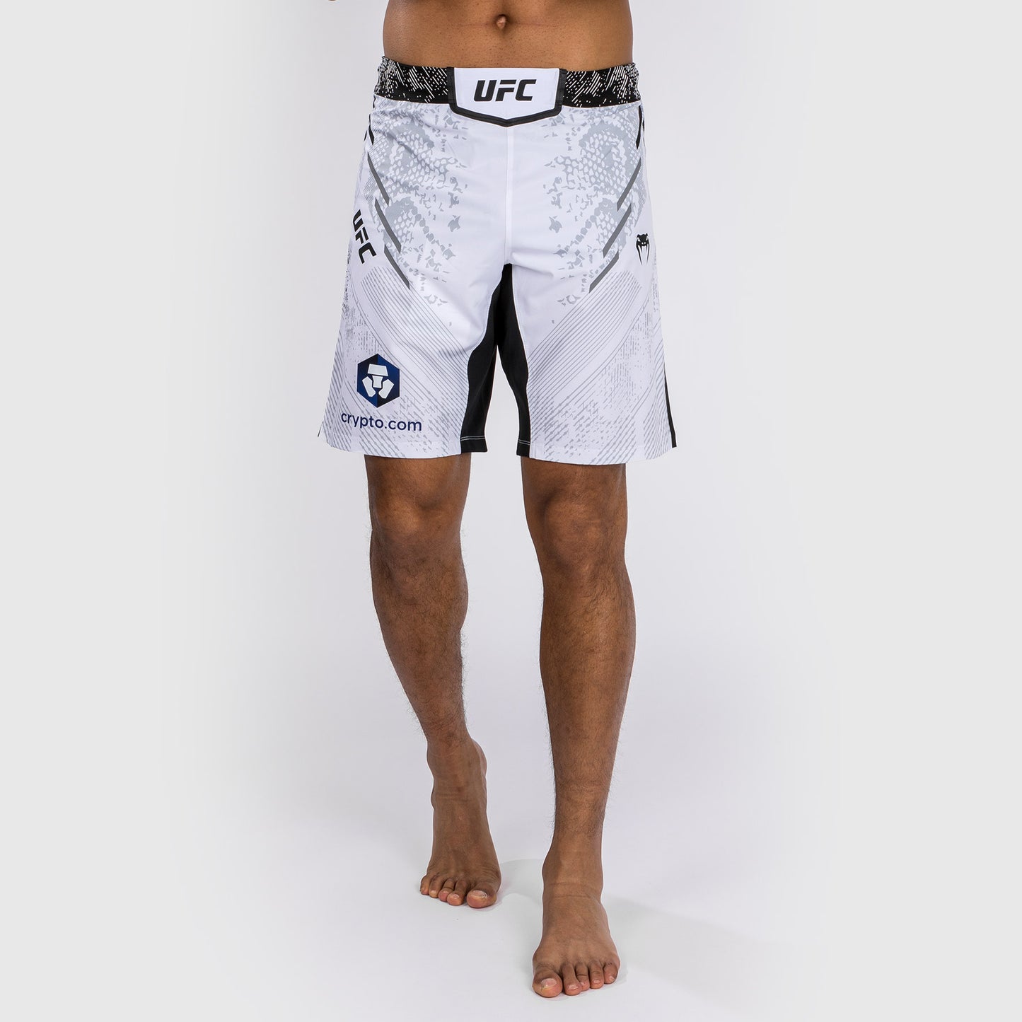 Pantaloncini da combattimento UFC Adrenaline by Venum personalizzati Authentic Fight Night - Uomo - Taglio lungo - Bianco