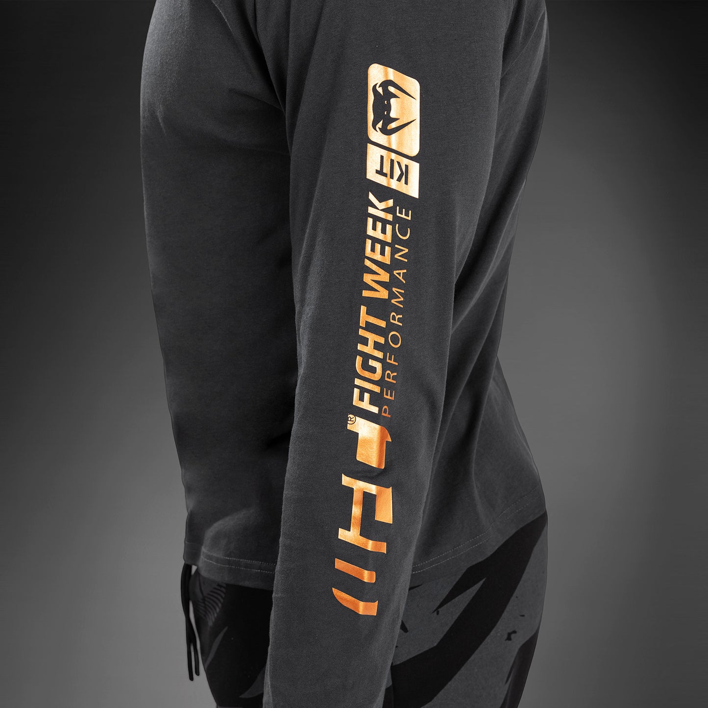 UFC Adrenaline by Venum Fight Week Maglietta A Manica Lunga da Uomo - Antracite Grigio