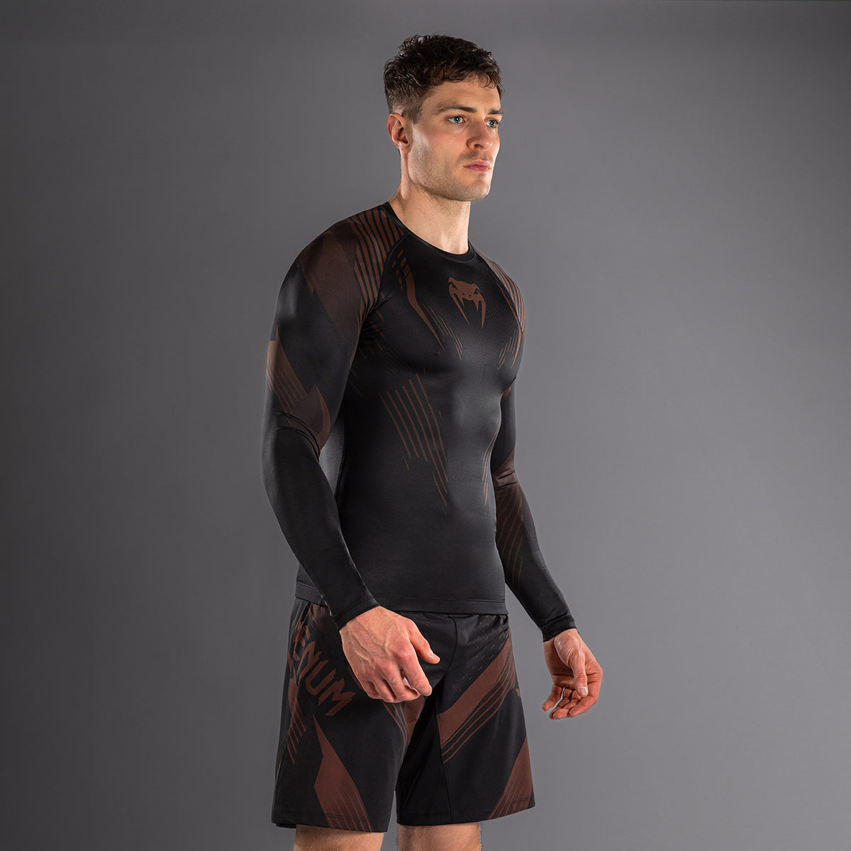 Venum No-Gi 6.0 Rashguard a Maniche Lunghe - Nero/Marrone