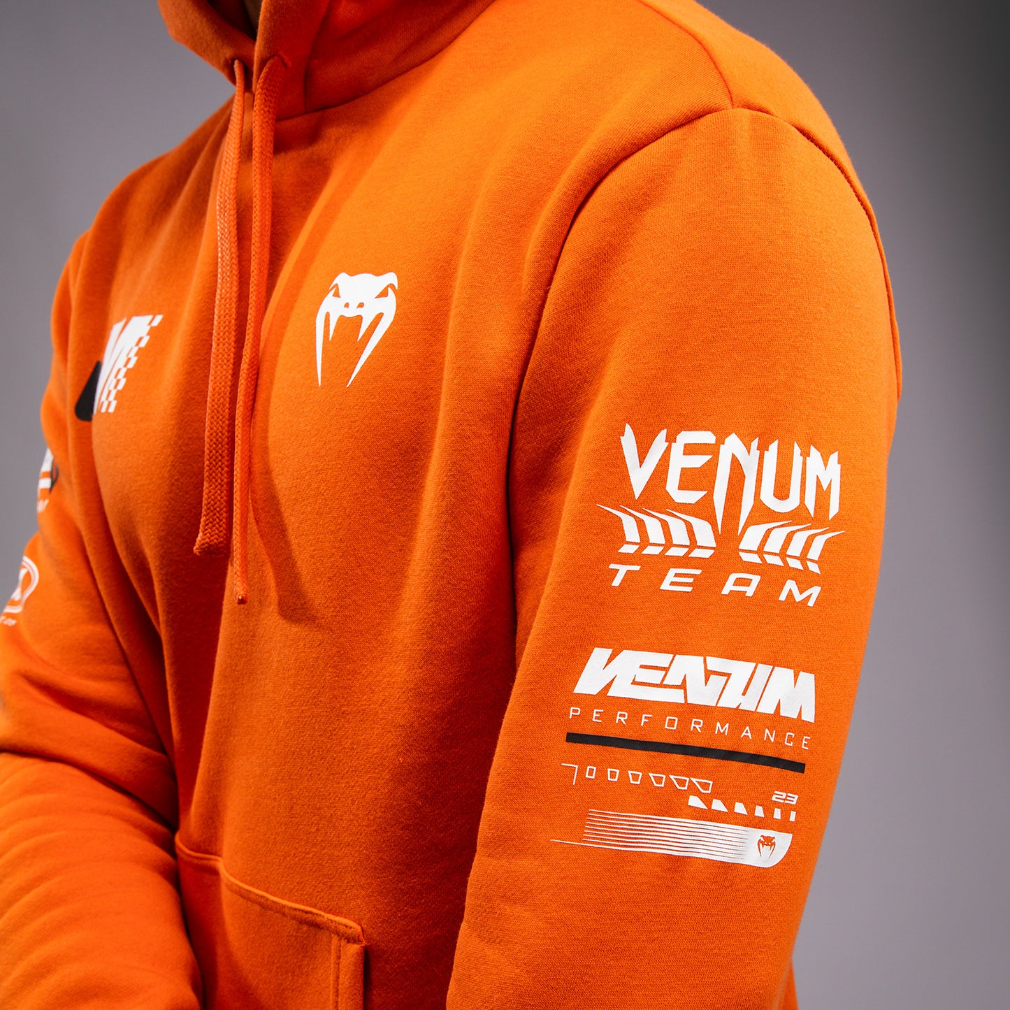 Venum Motorsport Felpa con Cappuccio - Tangerina