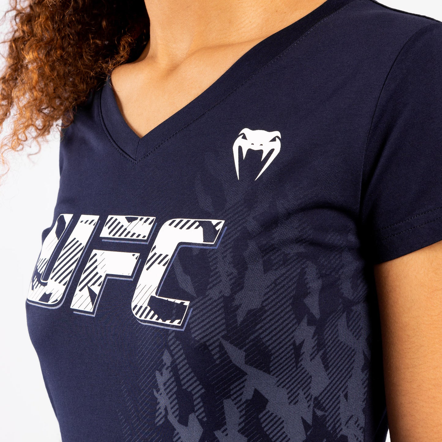 Maglia in Cotone a Maniche Corte Donna UFC Authentic Fight Week - Blu Navy