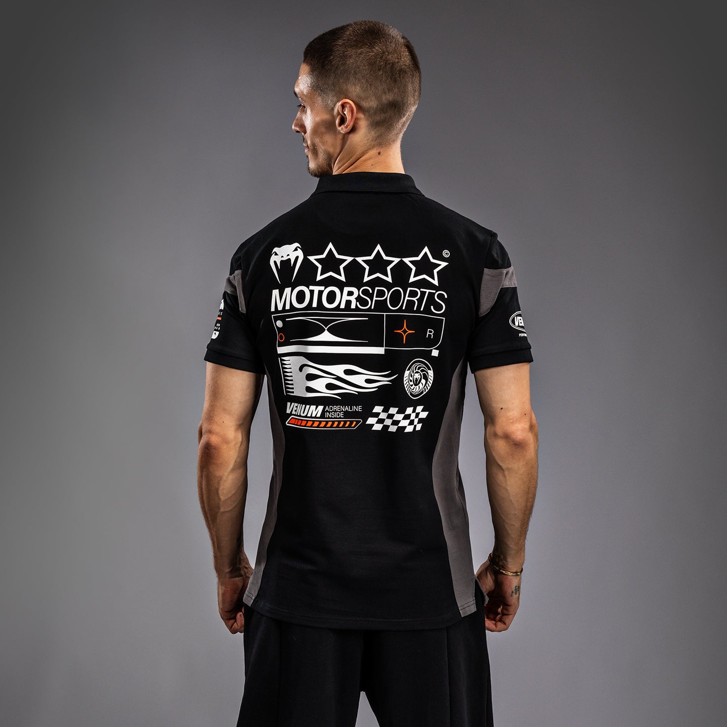Venum Motorsport Polo in Cotone - Nero Profondo