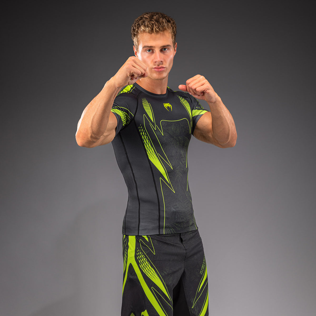 Venum Amazonia Reborn Maglia a compressione a maniche corte - Nero/Verde