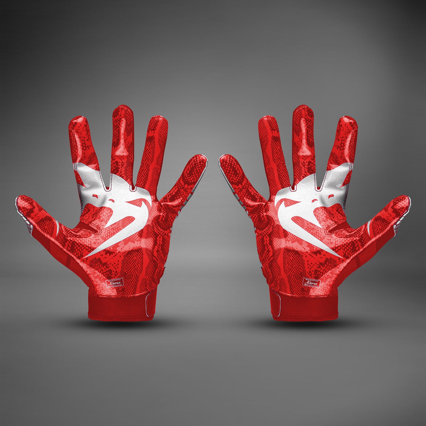 Venum Elite Guanti da Football - Rosso/Argento