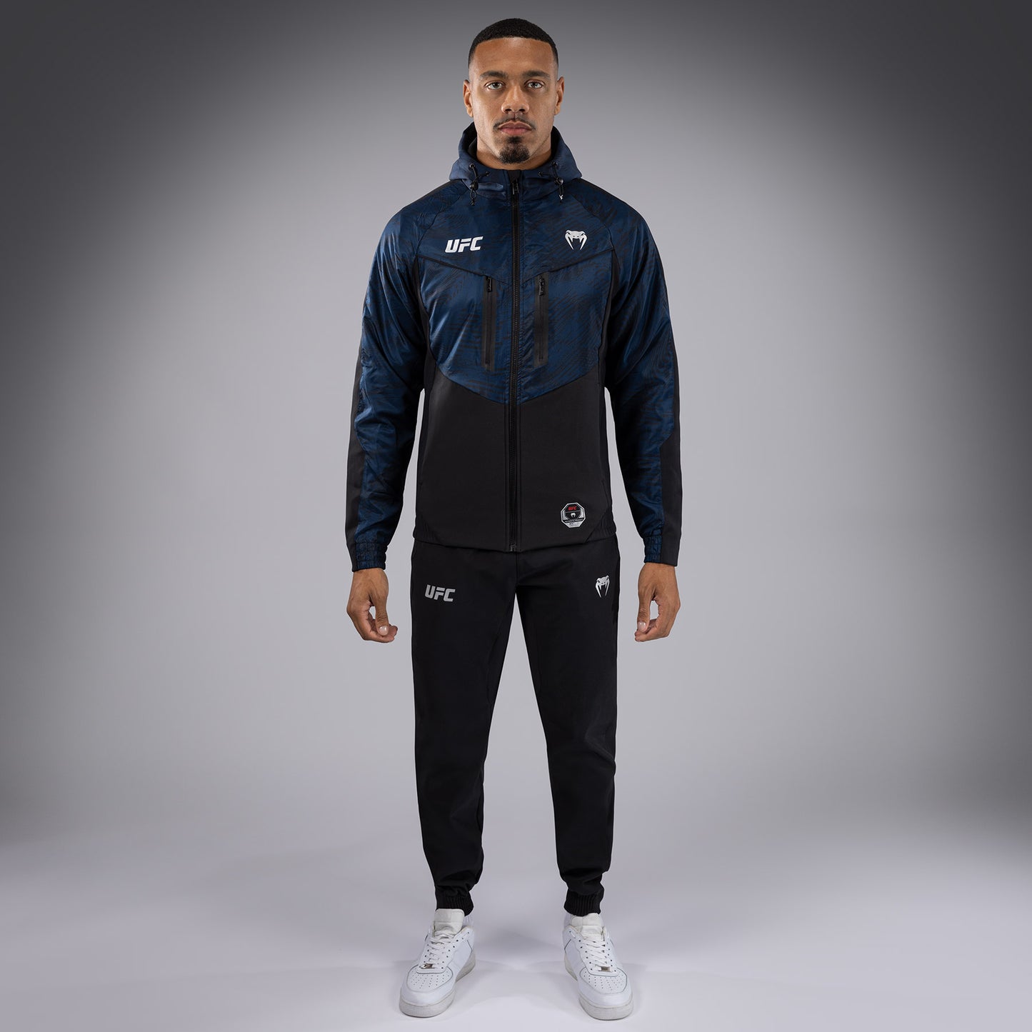 UFC Fusion by Venum Fight Week Felpa con Zip per Uomo - Blu oceanico