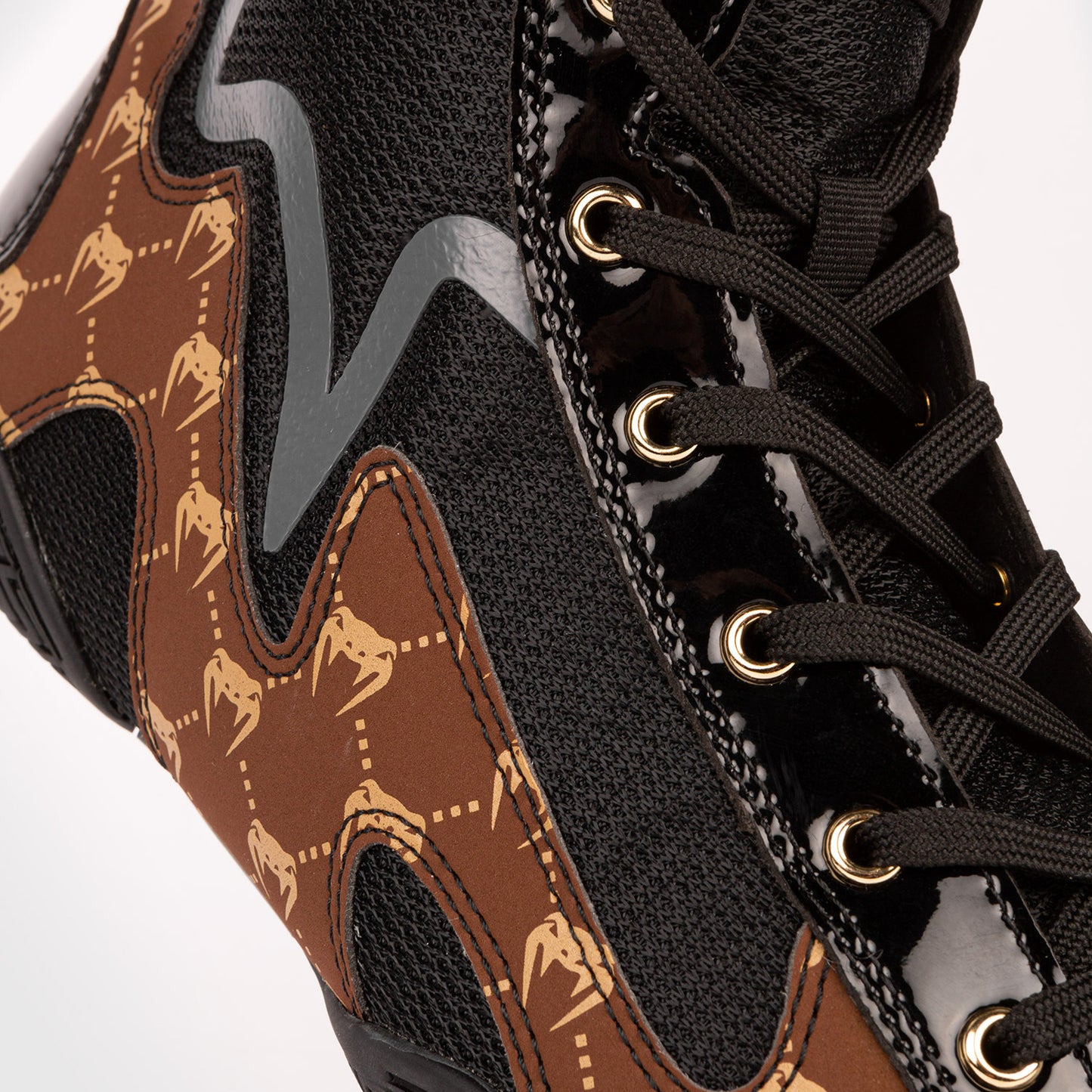 Scarpe da boxe Venum Elite Evo Monogram - Nero/Marrone