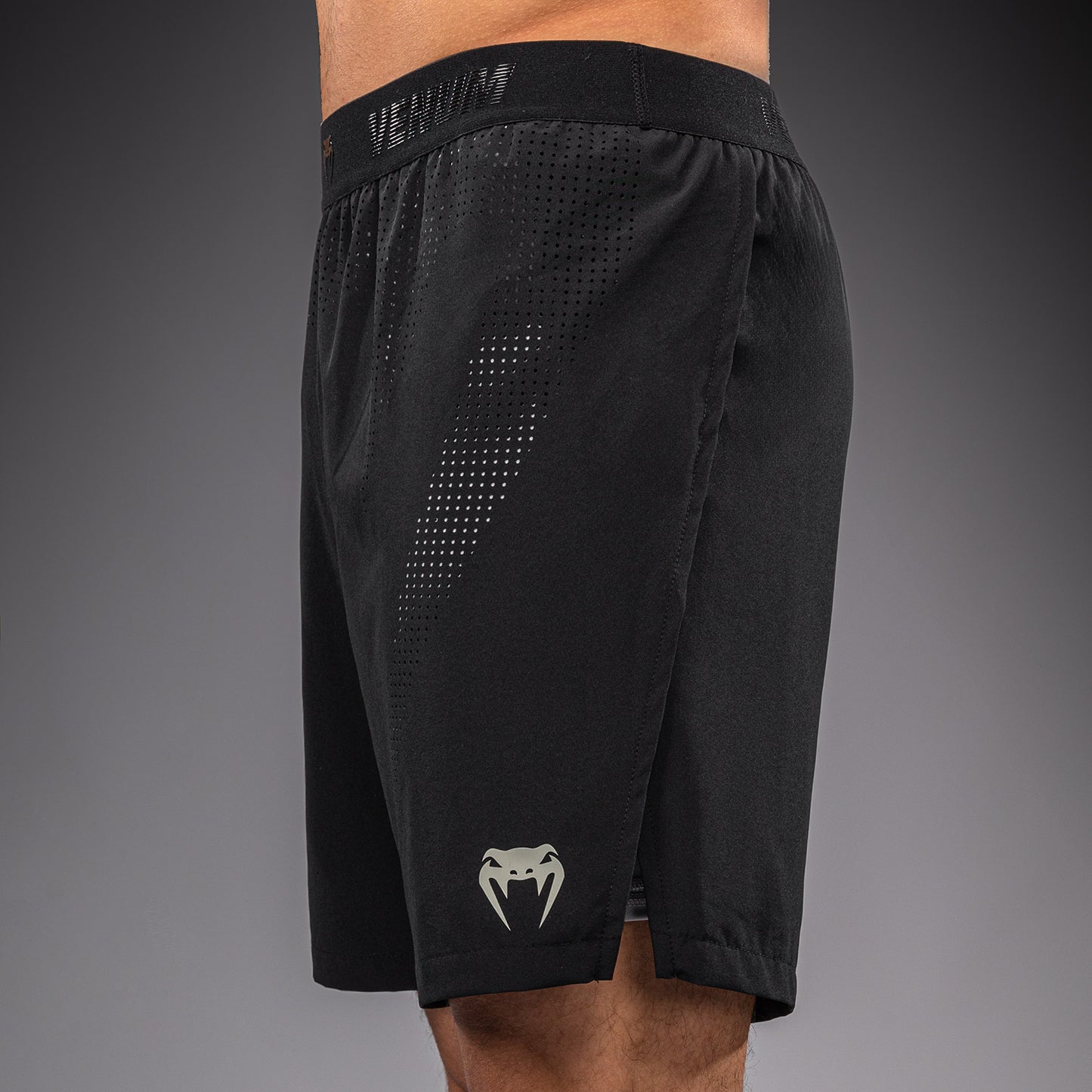 Pantaloncini da allenamento ibridi Venum Lazer - Nero/Grigio