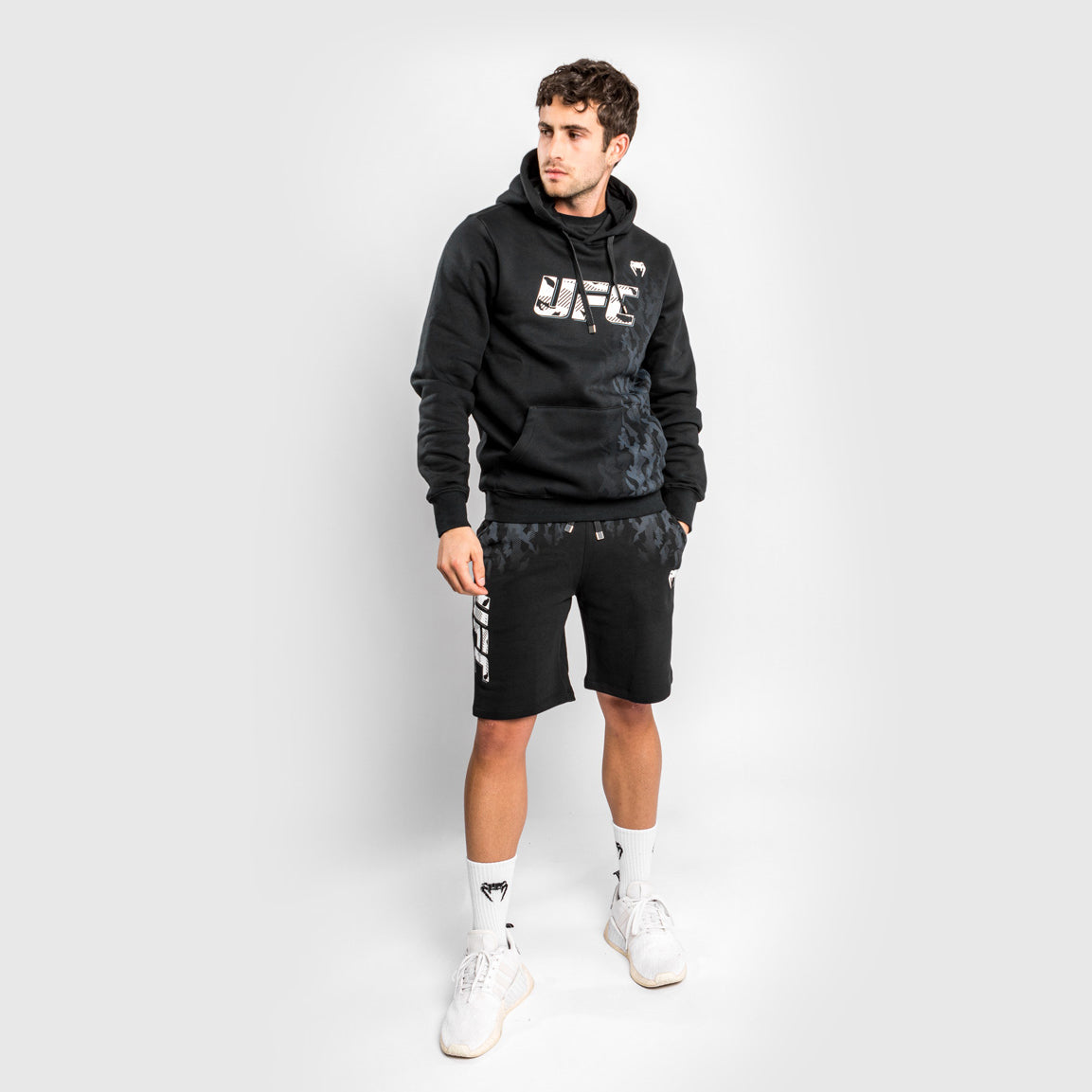 Felpa Con Cappuccio Uomo UFC Venum Authentic Fight Week - Nero