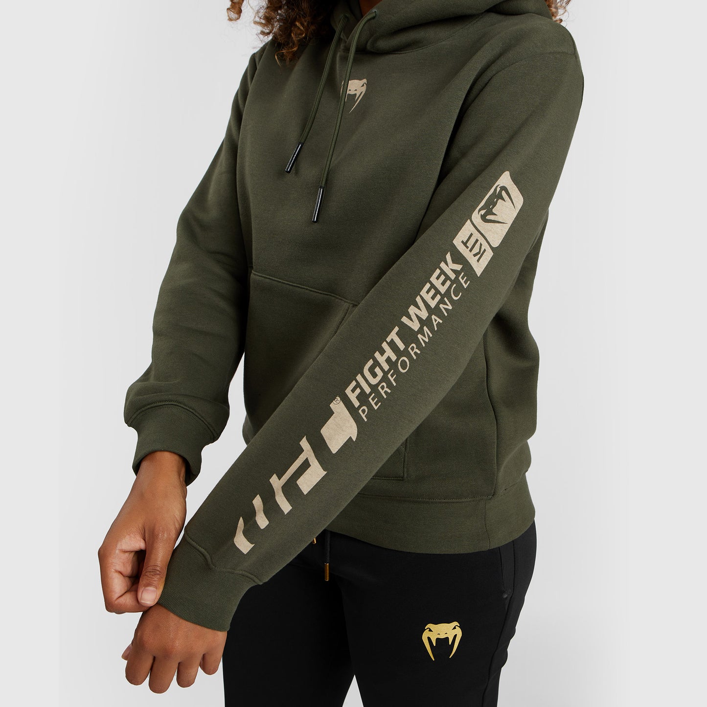 UFC Adrenaline by Venum Fight Week Felpa con cappuccio da Donna - Khaki