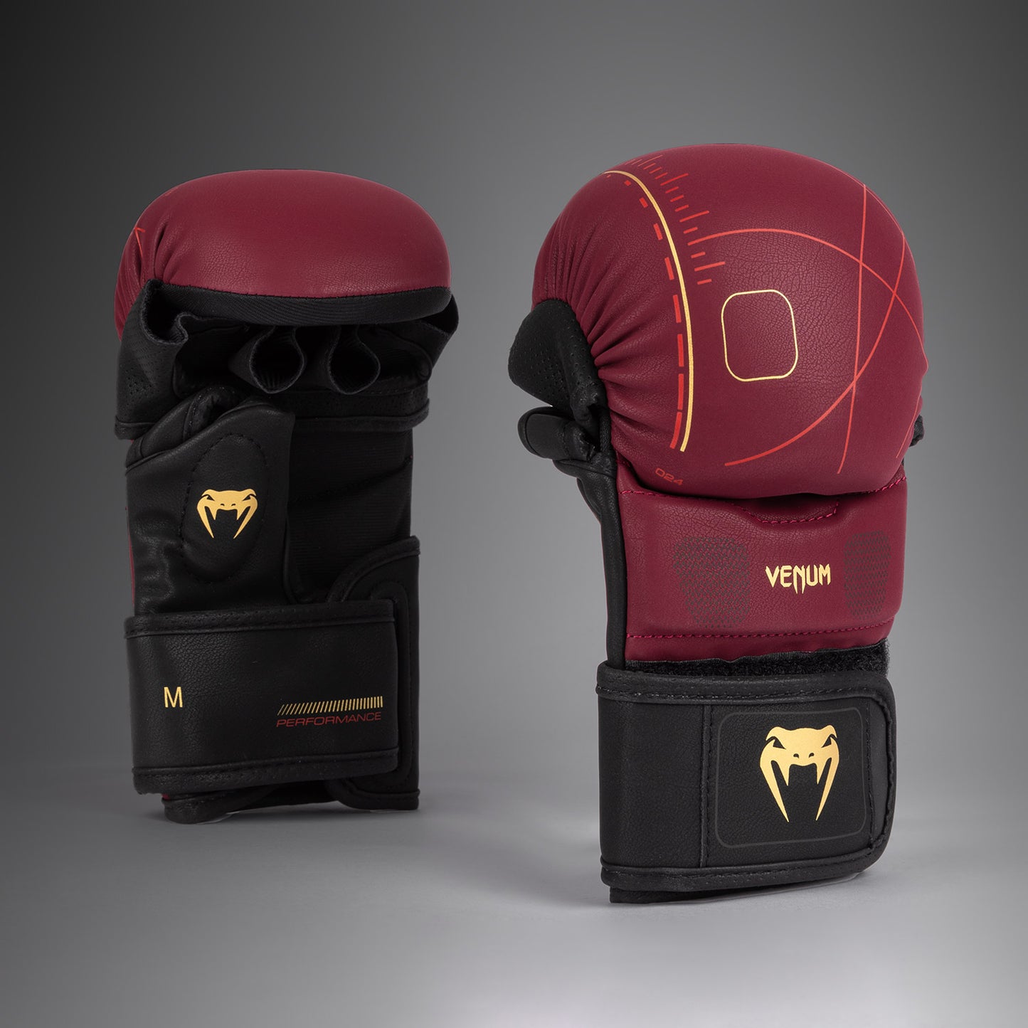 Venum Tactical XT Guanti da sparring - Nero/Bordeaux/Oro