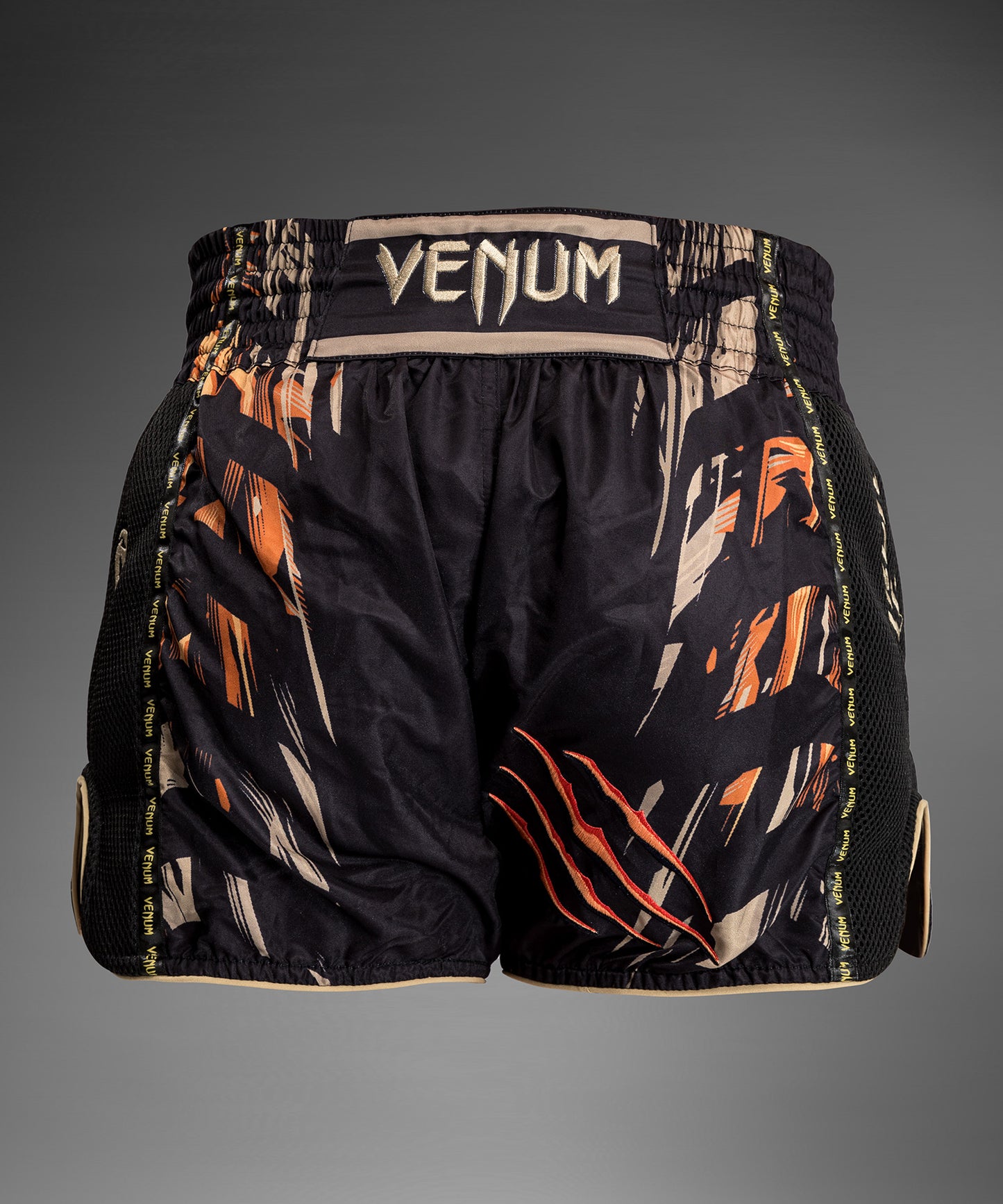 Venum Tiger Pantaloncini da Muay Thai - Nero/Arancione Neon