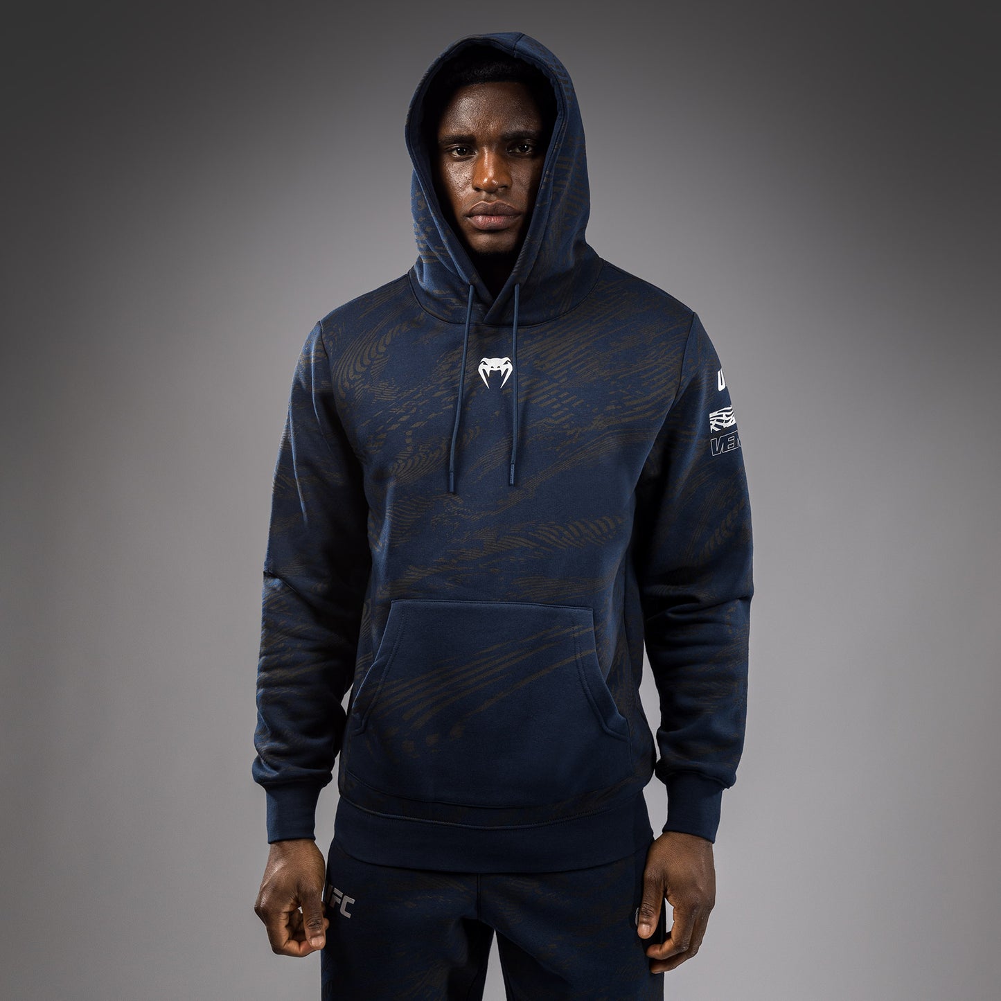 UFC Fusion by Venum Fight Week Felpa con Cappuccio per Uomo - Blu oceanico