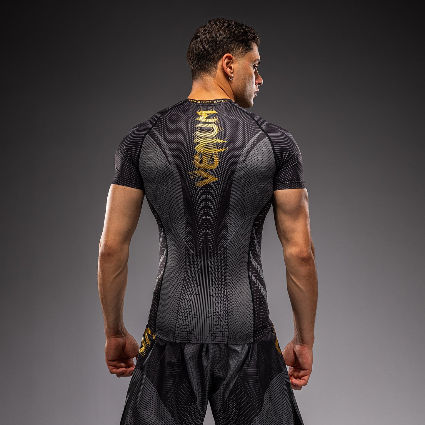 Venum Galactic 3.0 Rashguard a Maniche Corte - Nero/Oro