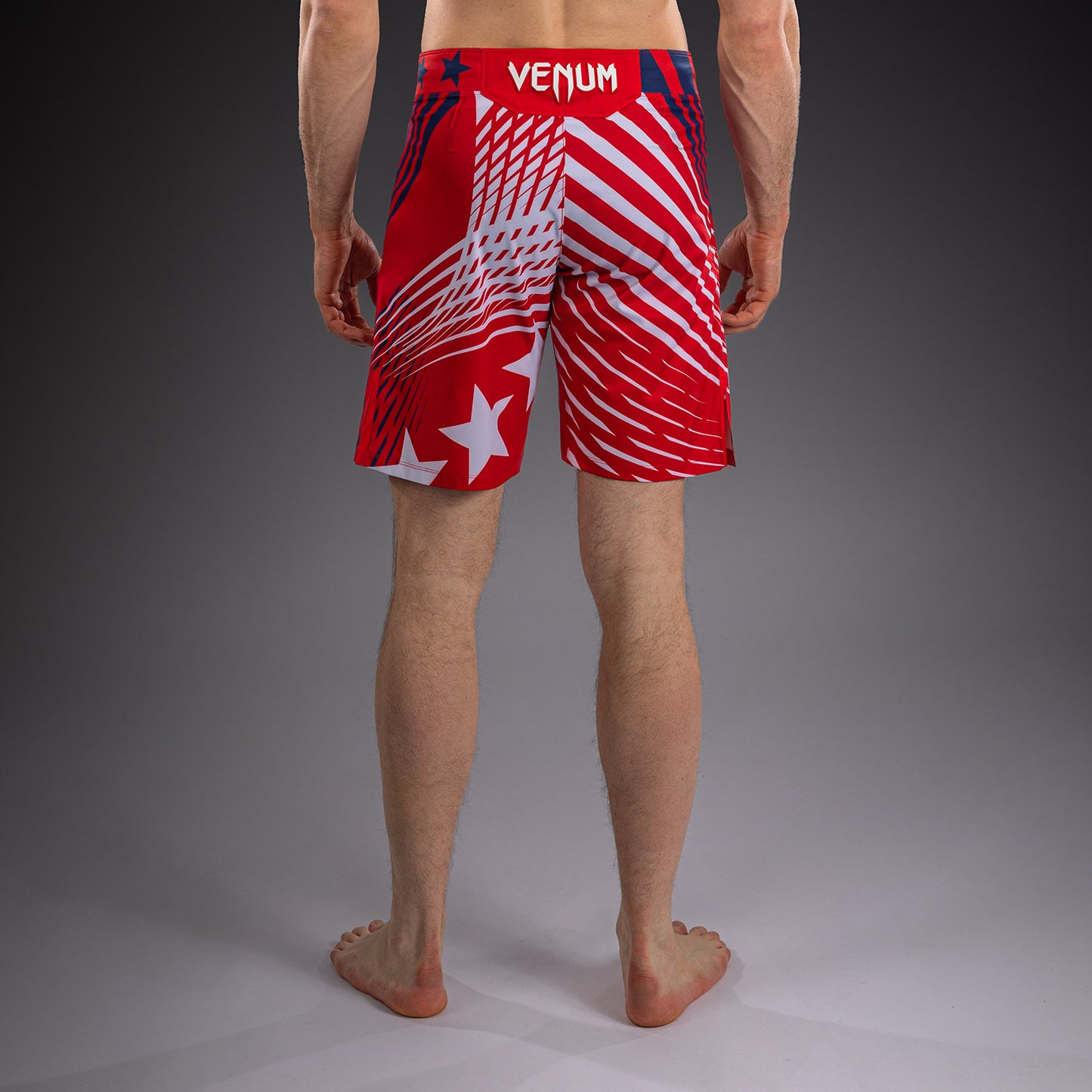 Official UFC Freedom 250 by Venum Personalizzato Authentic Fight Night Pantaloncini da combattimento taglio lungo da uomo - Rosso