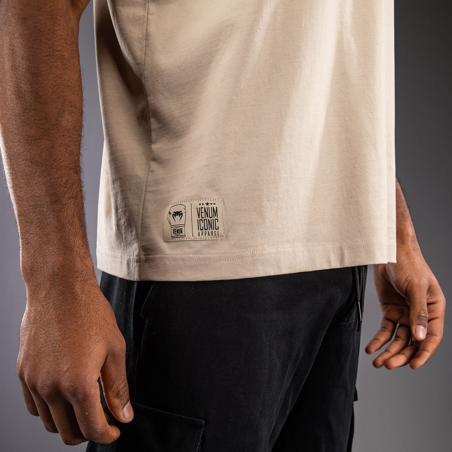 Venum Fight Icon T-shirt in Cotone - Beige