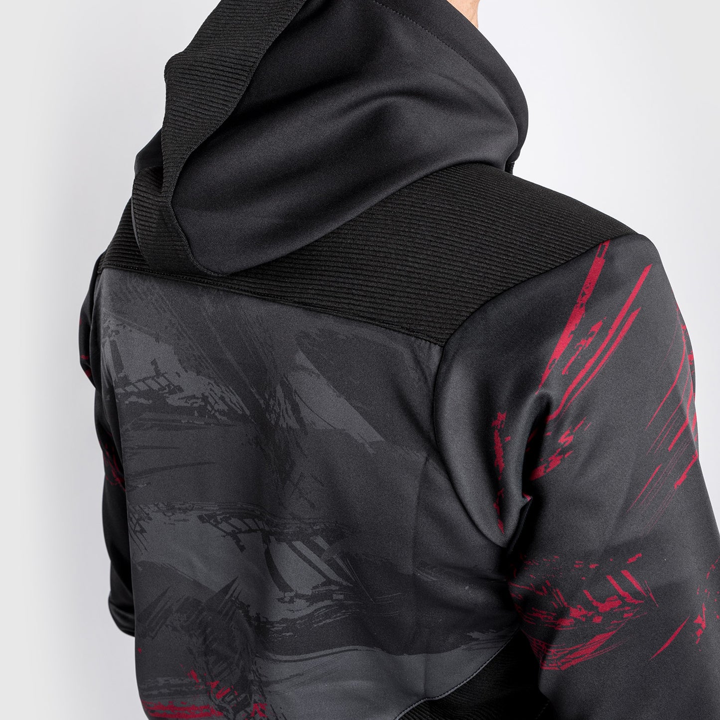 Felpa con zip UFC Venum Authentic Fight Week 2.0 - nero/rosso