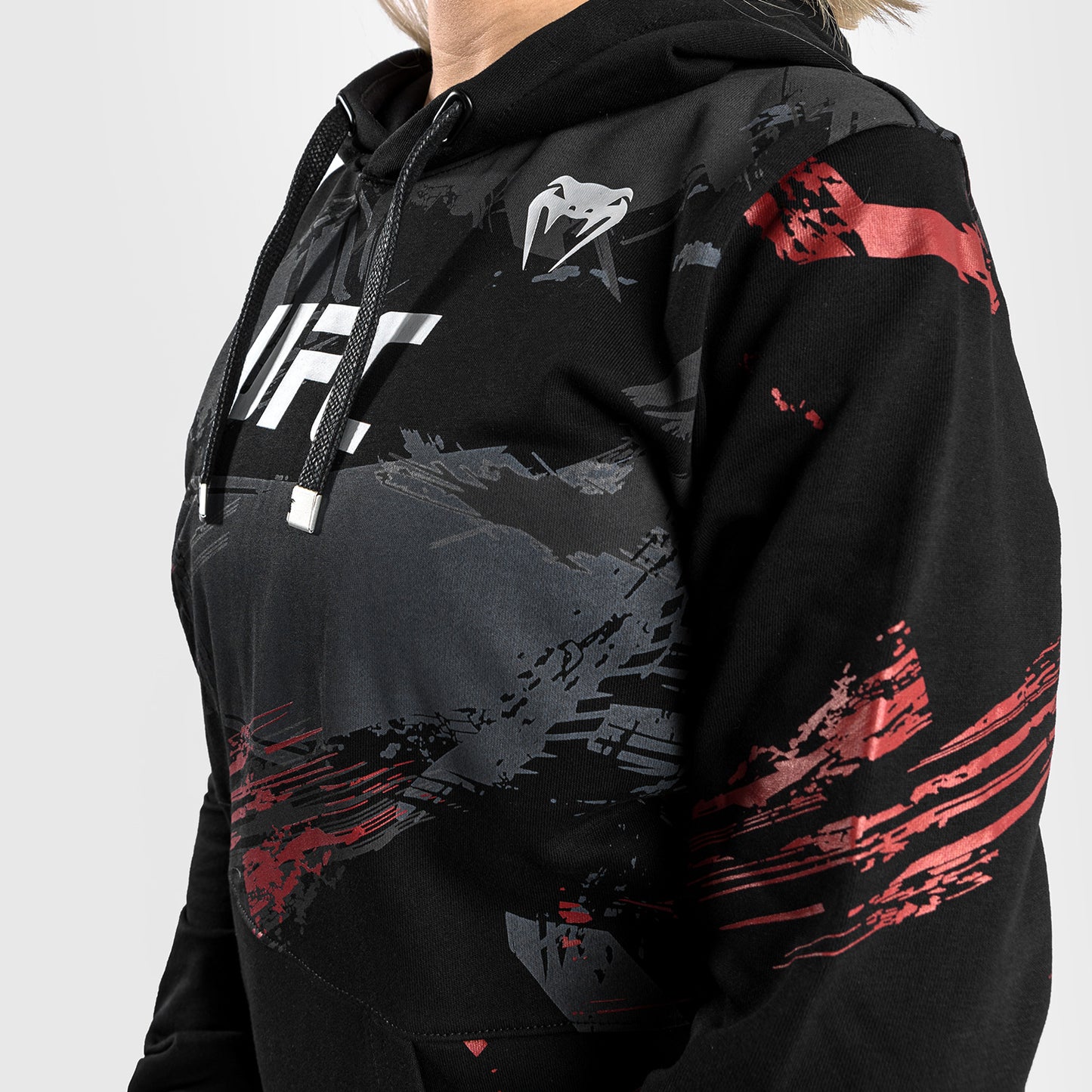 Felpa con cappuccio UFC Venum Authentic Fight Week 2.0 - Donna - nero