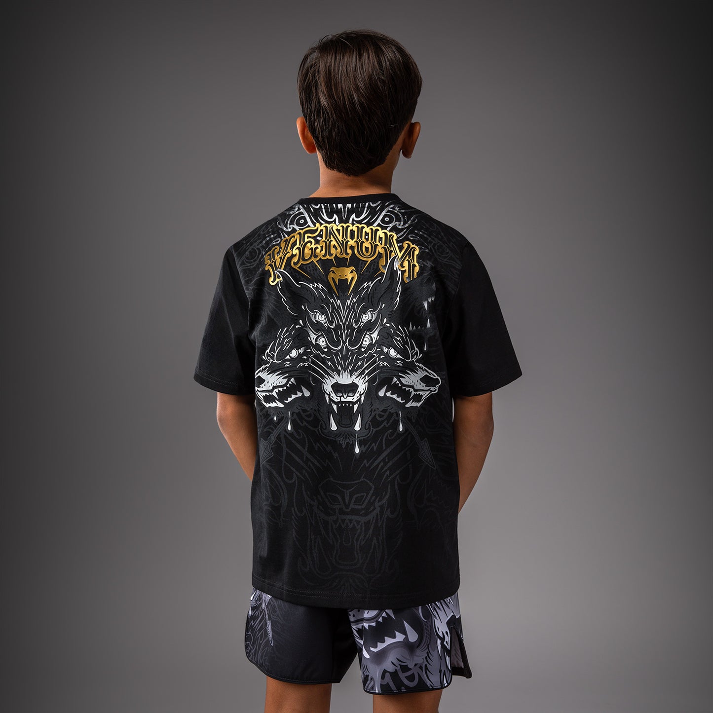 Venum Wolf Atak Maglietta Per Bambini – Nero/Grigio