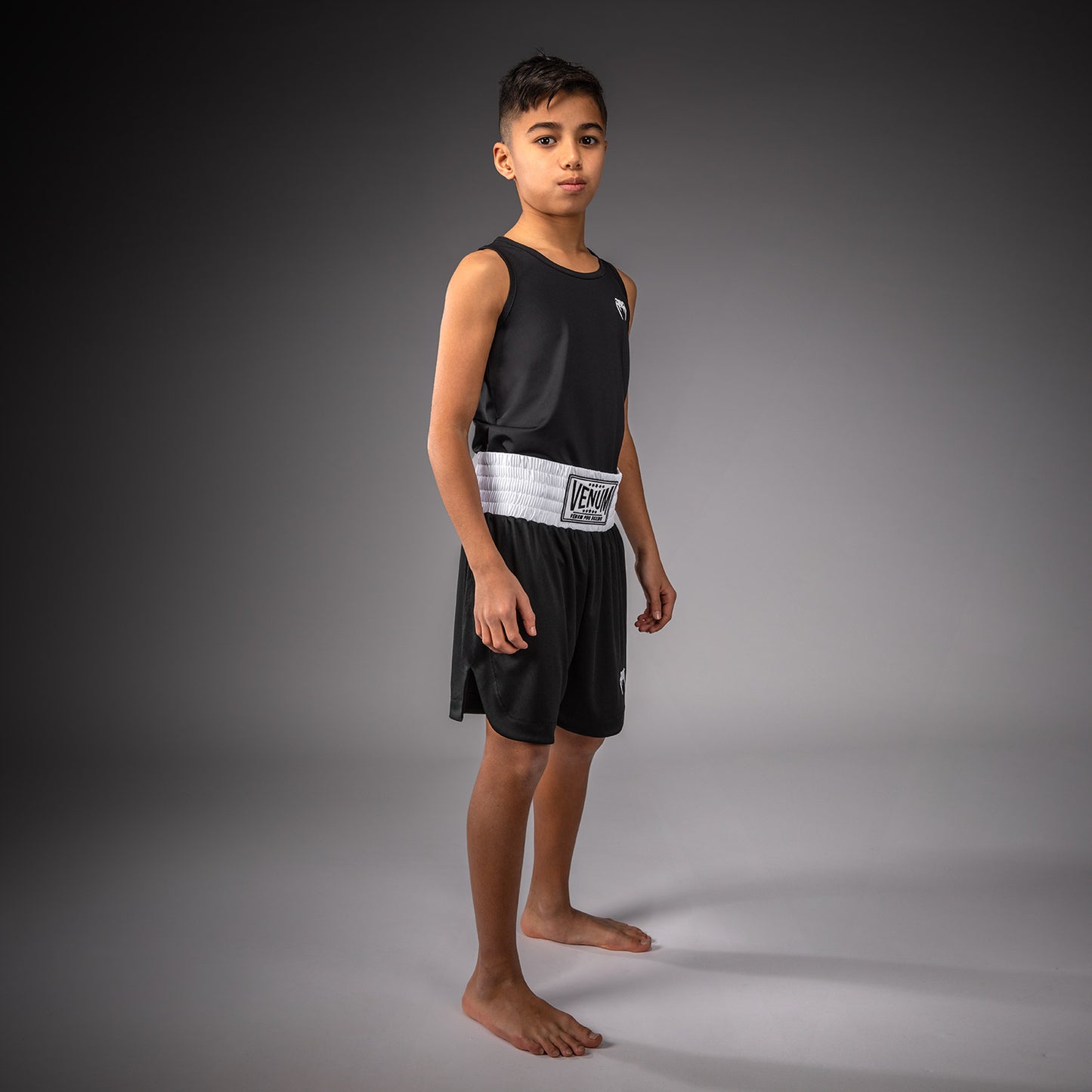 Venum Classic Pantaloncini da Boxe Per Bambini – Nero/Bianco