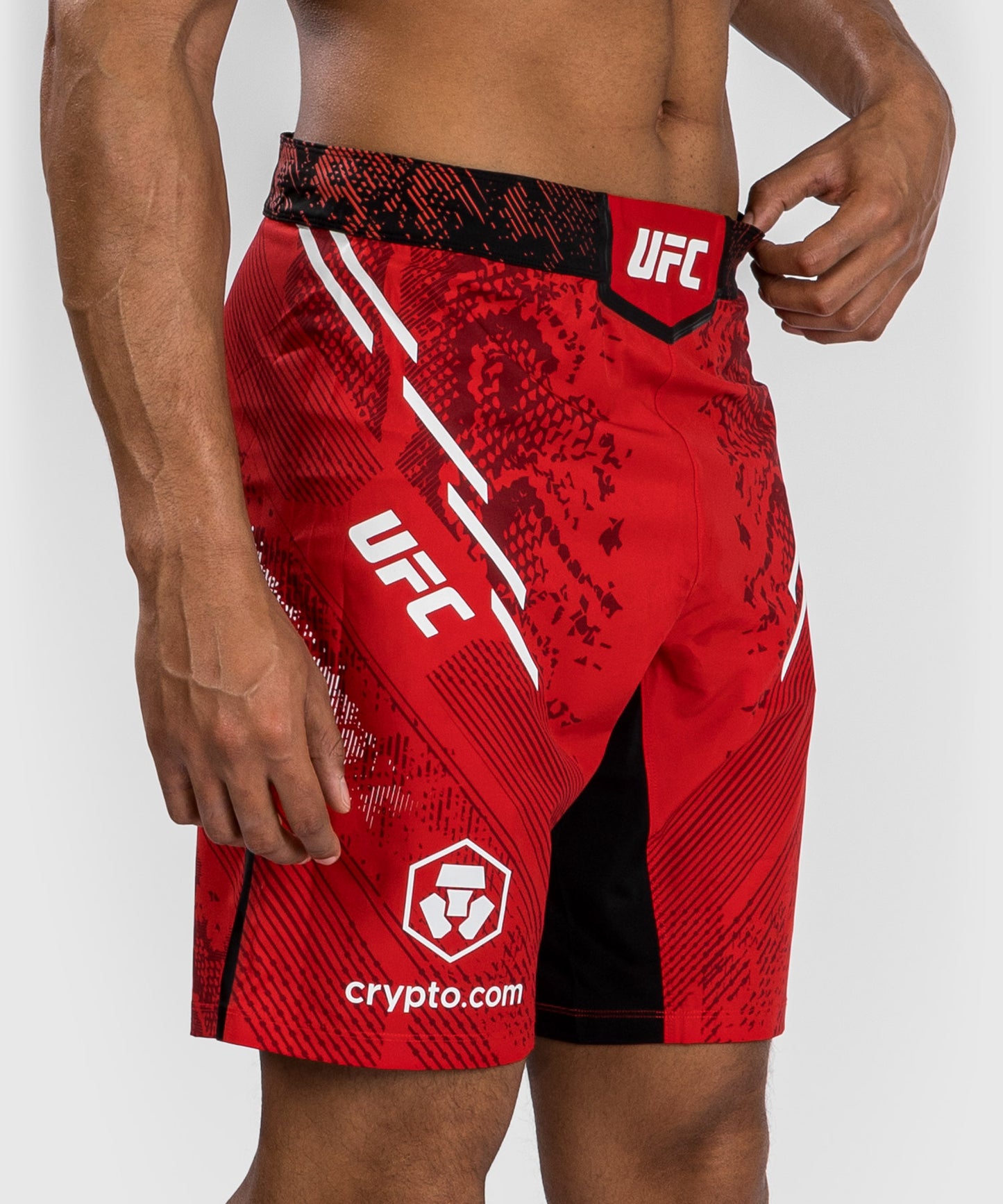 Pantaloncini da combattimento UFC Adrenaline by Venum personalizzati Authentic Fight Night - Uomo - Taglio lungo - Rosso