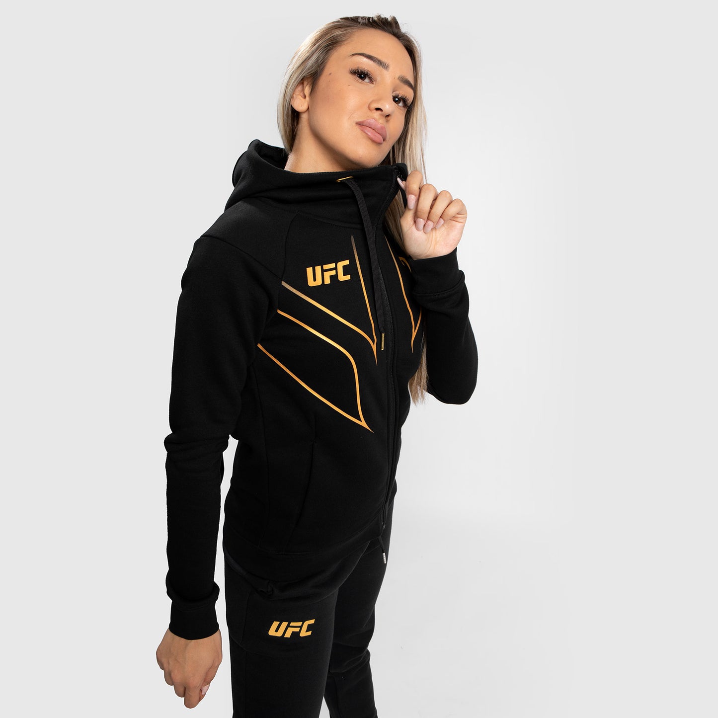 UFC Venum Fight Night 2.0 Replica Felpa con cappuccio con zip intera da donna - Champion