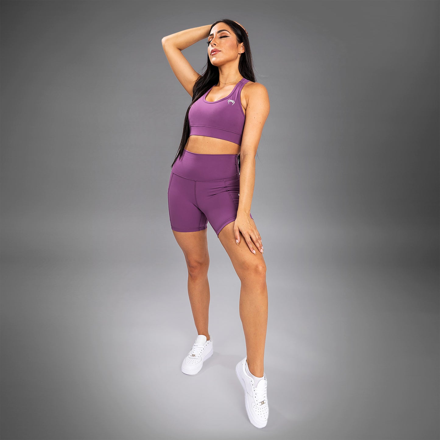 Reggiseno Sportivo a Medio Impatto Venum Essential - Pesca/Bianco