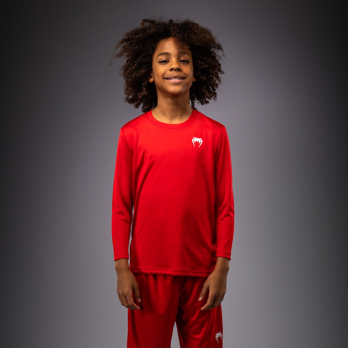 Venum Lineup Maglietta a Maniche Lunghe Per Bambini - Rosso/Bianco