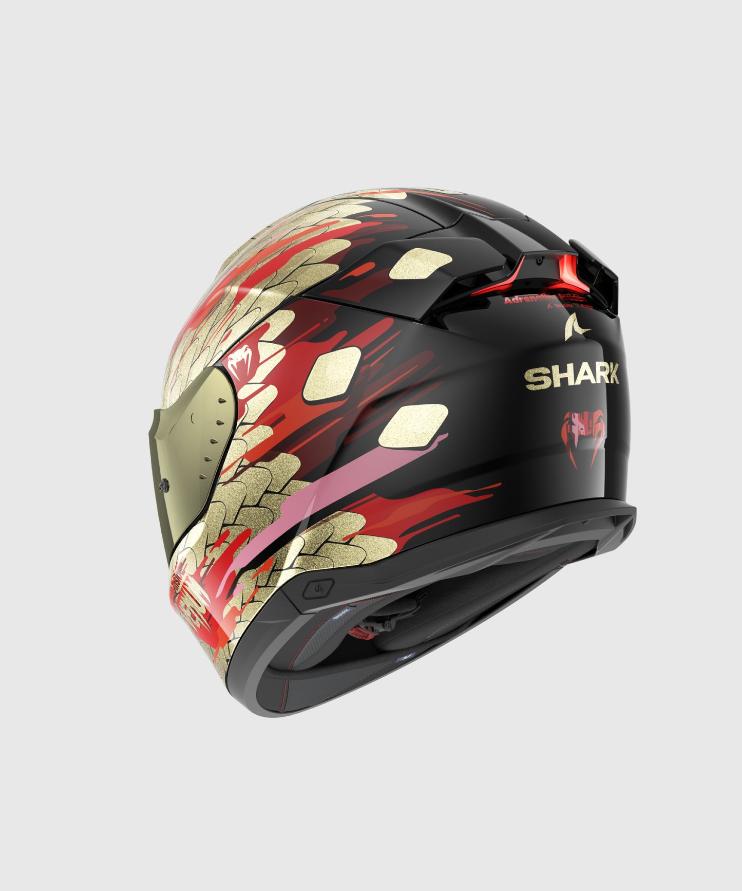 Casco moto Venum x Shark SKWAL i3 - Rosso/Oro