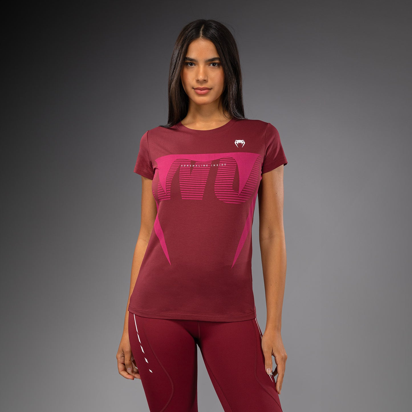 Venum Adrenaline T-Shirt Donna – Bordeaux/Rosa