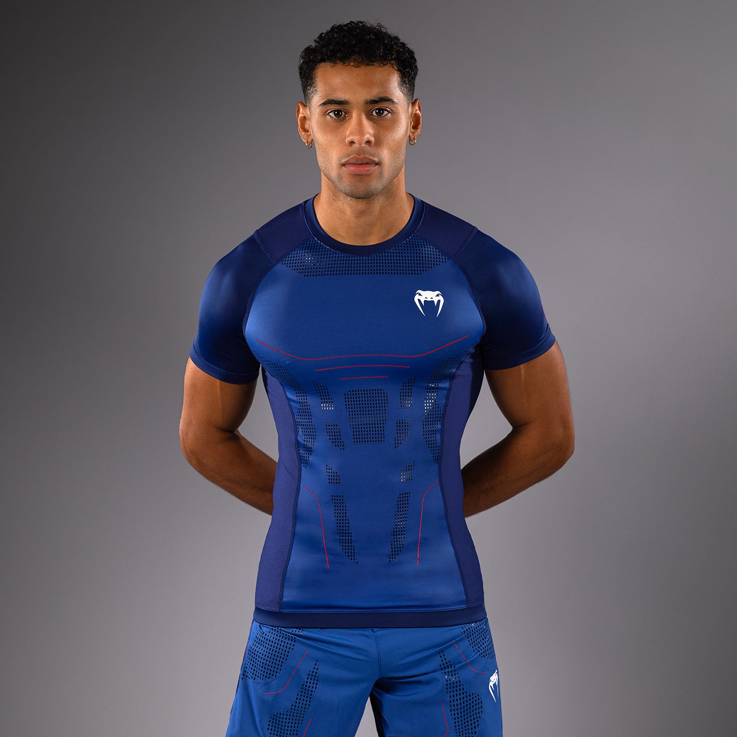 Venum Technical 3.0 Rashguard a Maniche Corte - Blu Notte