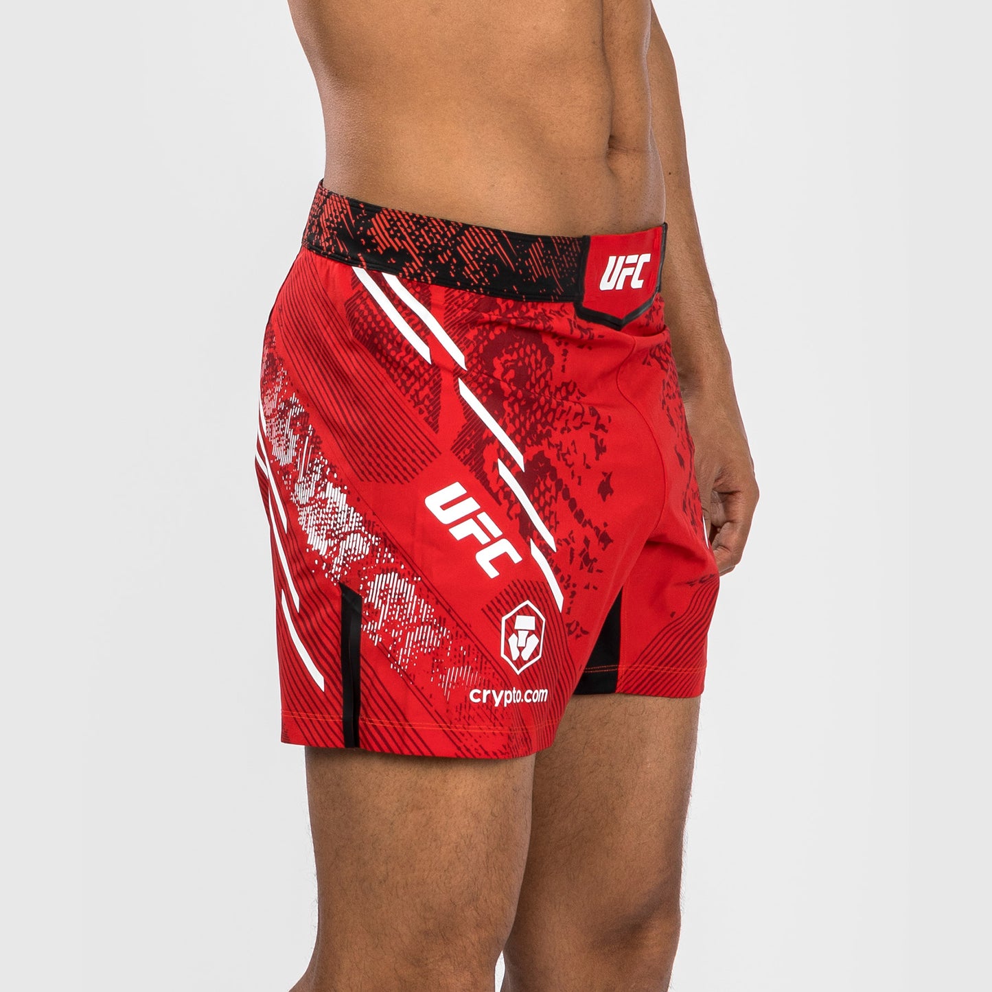 Pantaloncini da combattimento UFC Adrenaline by Venum personalizzati Authentic Fight Night Uomo - Short Fit – Rosso