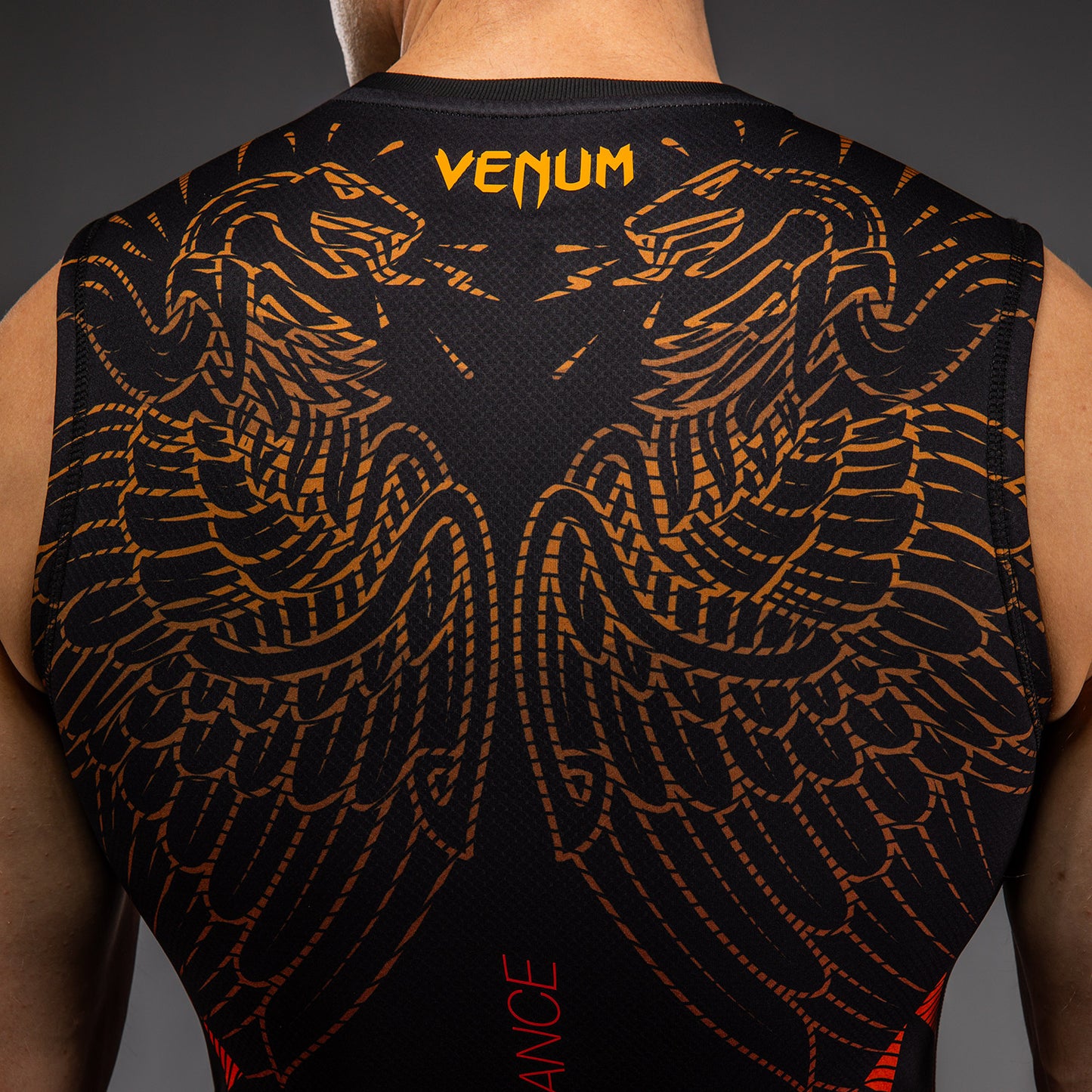 Venum Quetzal Fury Rashguard Senza Maniche - Nero/Rosso Fury/Arancio