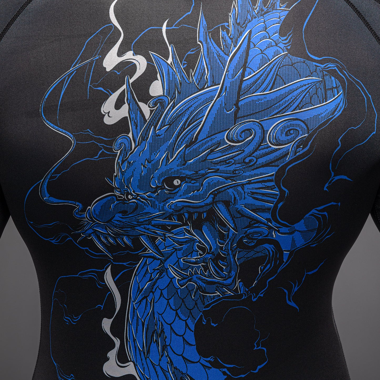 Venum Thunder Dragon Rashguard a Maniche Lunghe – Nero/Blu Reale