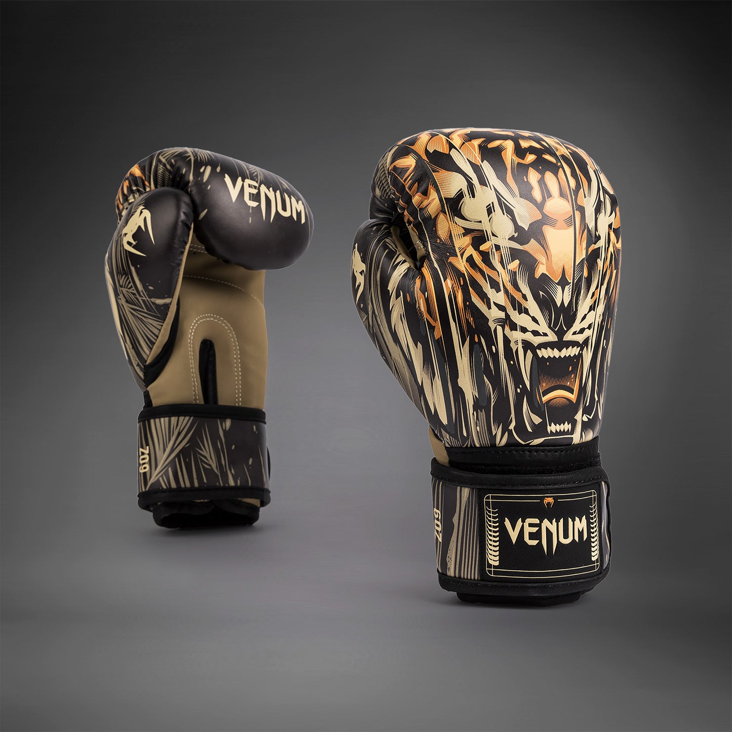 Venum Tiger Guanti da Boxe Bambini - Nero/Arancione Neon