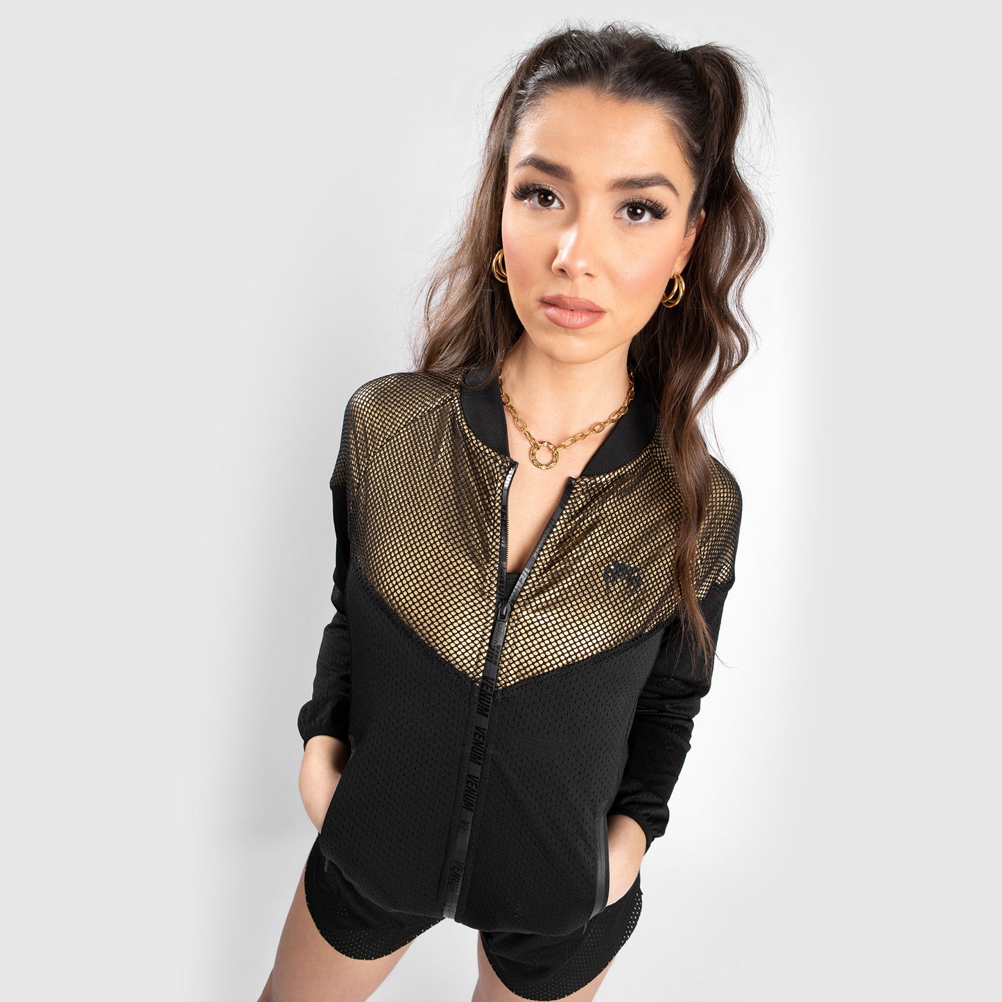 Giacca in mesh Venum Lightning - Da donna - Nero/oro