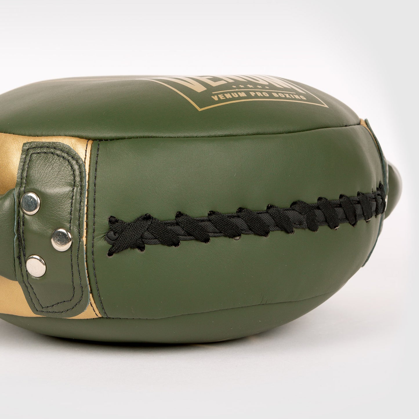 PRO BOXING GEAR PICCOLO PAD ROTONDO IN MICROFIBRA DI QUALITÀ - Khaki/Oro