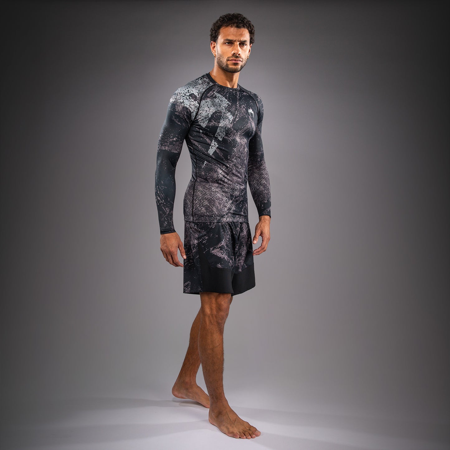 Venum Rage & Workout Rashguard a Maniche Lunghe - Nero/Grigio