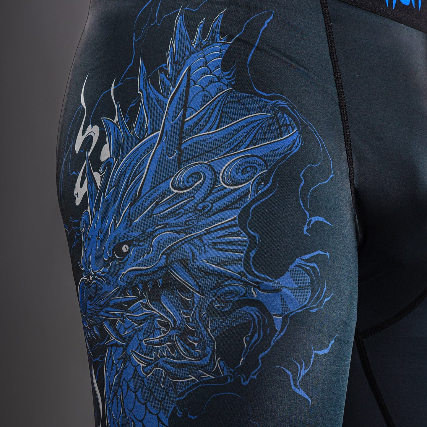 Venum Thunder Dragon Pantaloni a Compressione – Nero/Blu Reale