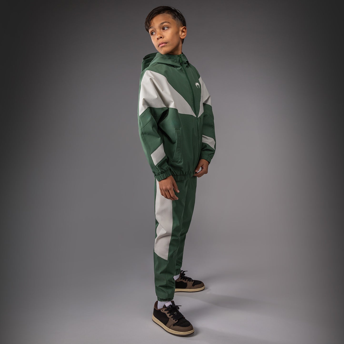 Venum Vectra Giacche da Track per Bambini – Verde Foresta/ Bianco Sporco