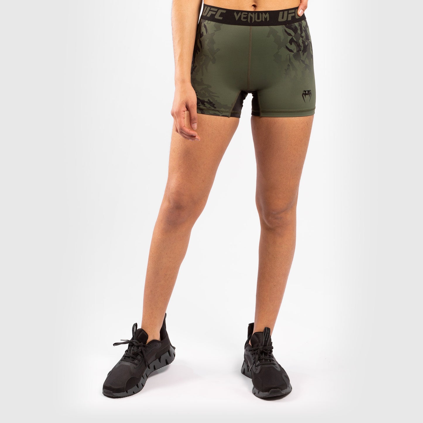 Venum UFC Authentic Fight Week Pantaloncini Performance a Compressione da Donna – Kaki