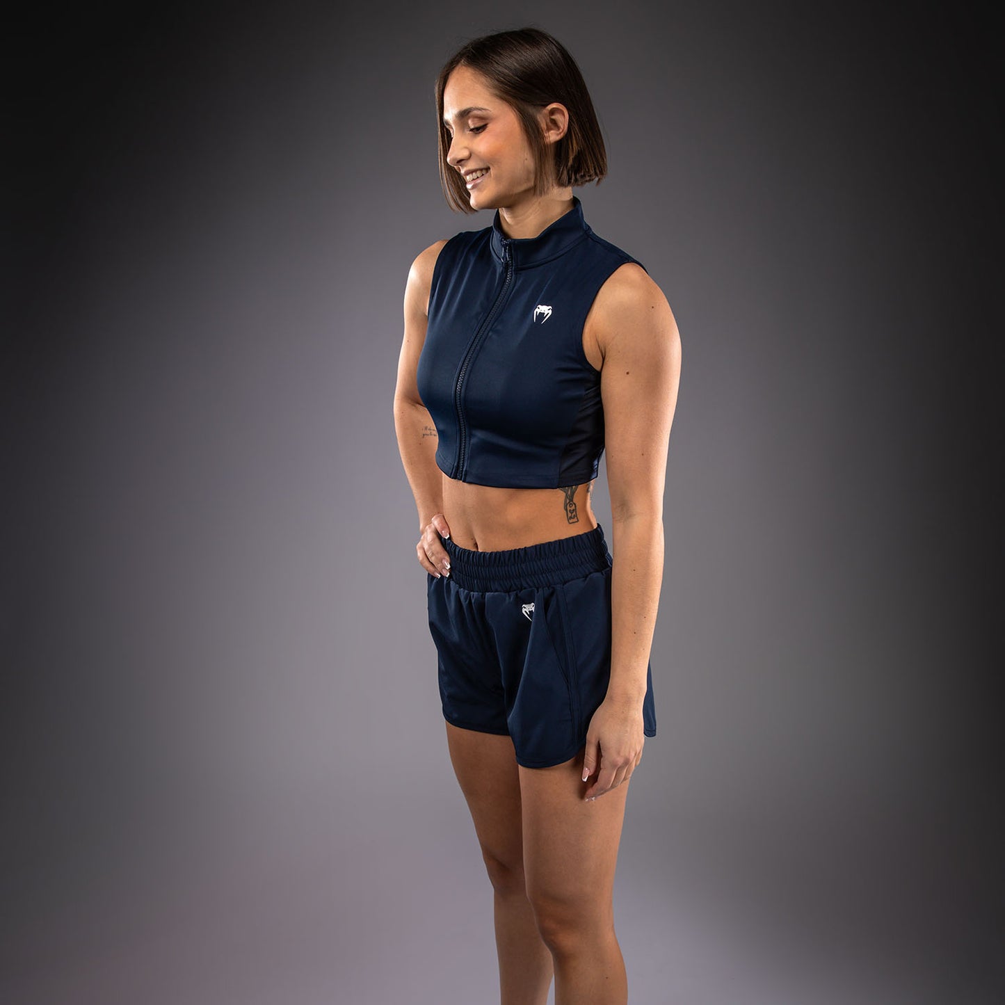 Venum Sculpt Shape Crop Top Da Donna - Blu Navy