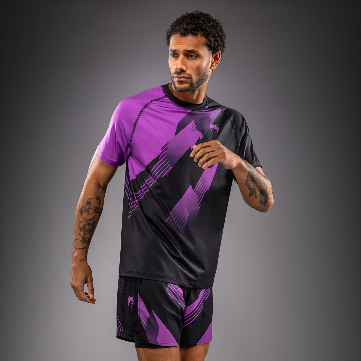 Venum No-Gi 6.0 Maglietta Dry Tech - Nero/Viola