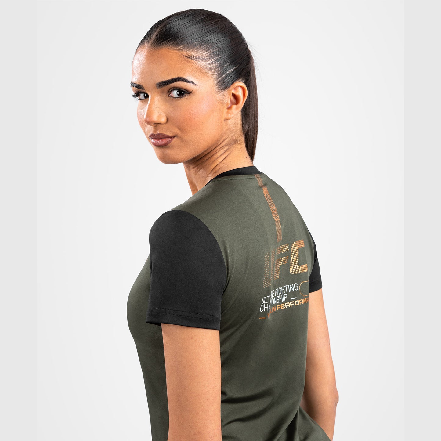 UFC Adrenaline by Venum Fight Week Maglietta Dry-Tech da Donna - Khaki/Bronzo