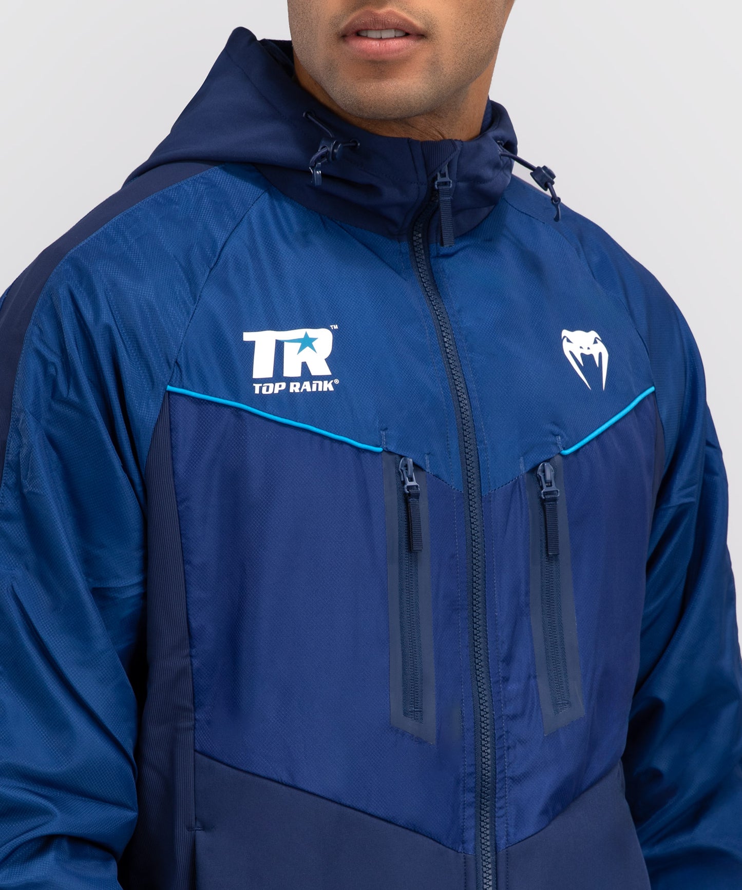 Venum x Top Rank Original Felpa con Zip Intera da Uomo - Blu Navy