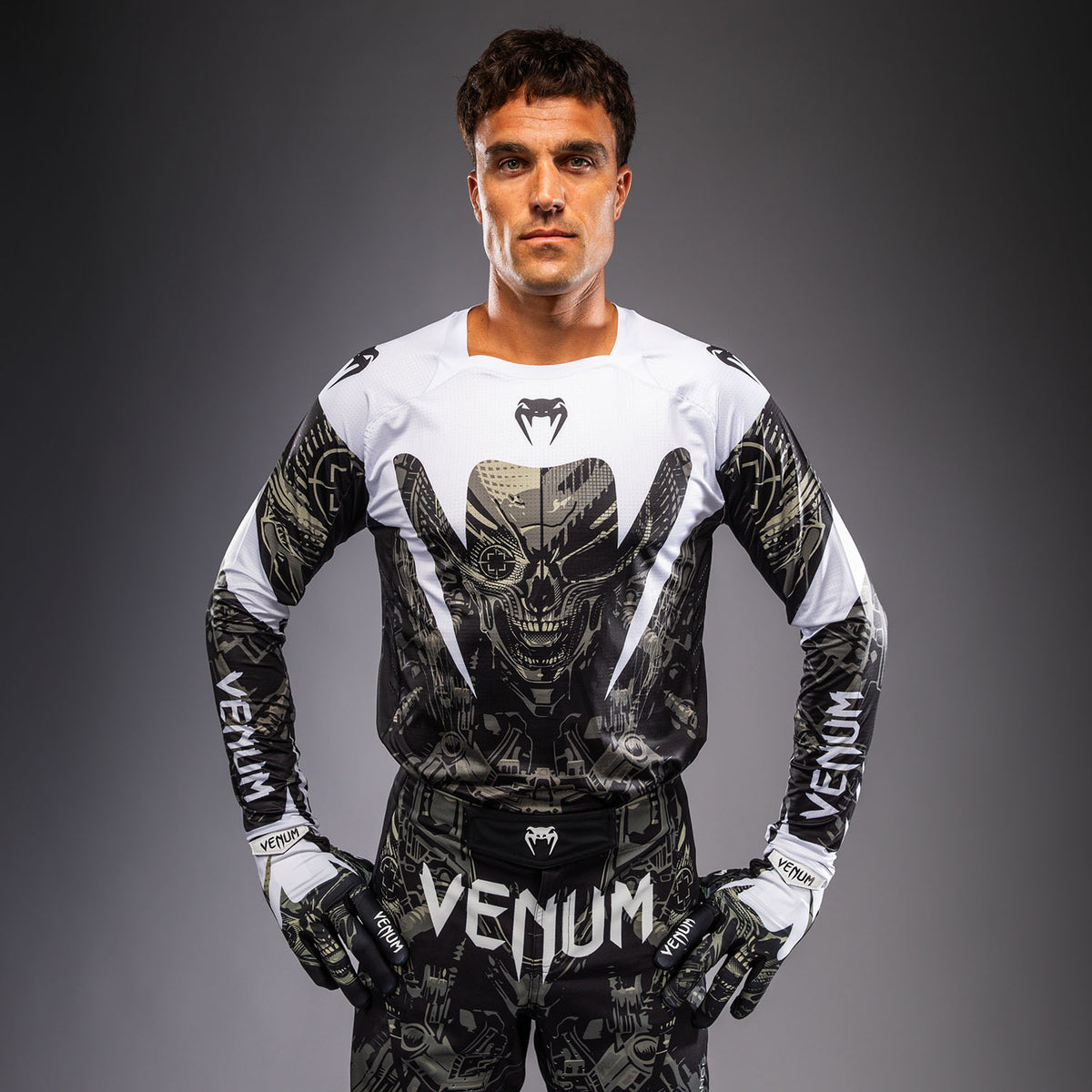 Venum MX Elite Maglia da Motorsports - Nero/Sabbia