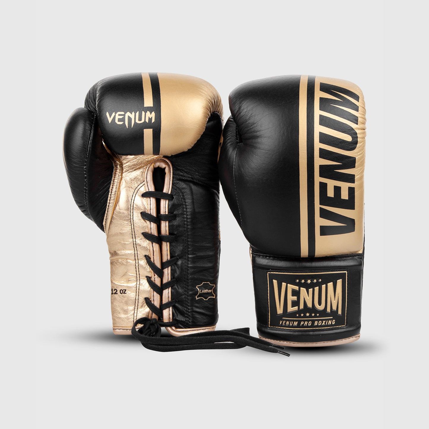 Guantoni da boxe professionali Venum Shield con lacci - Nero/Oro