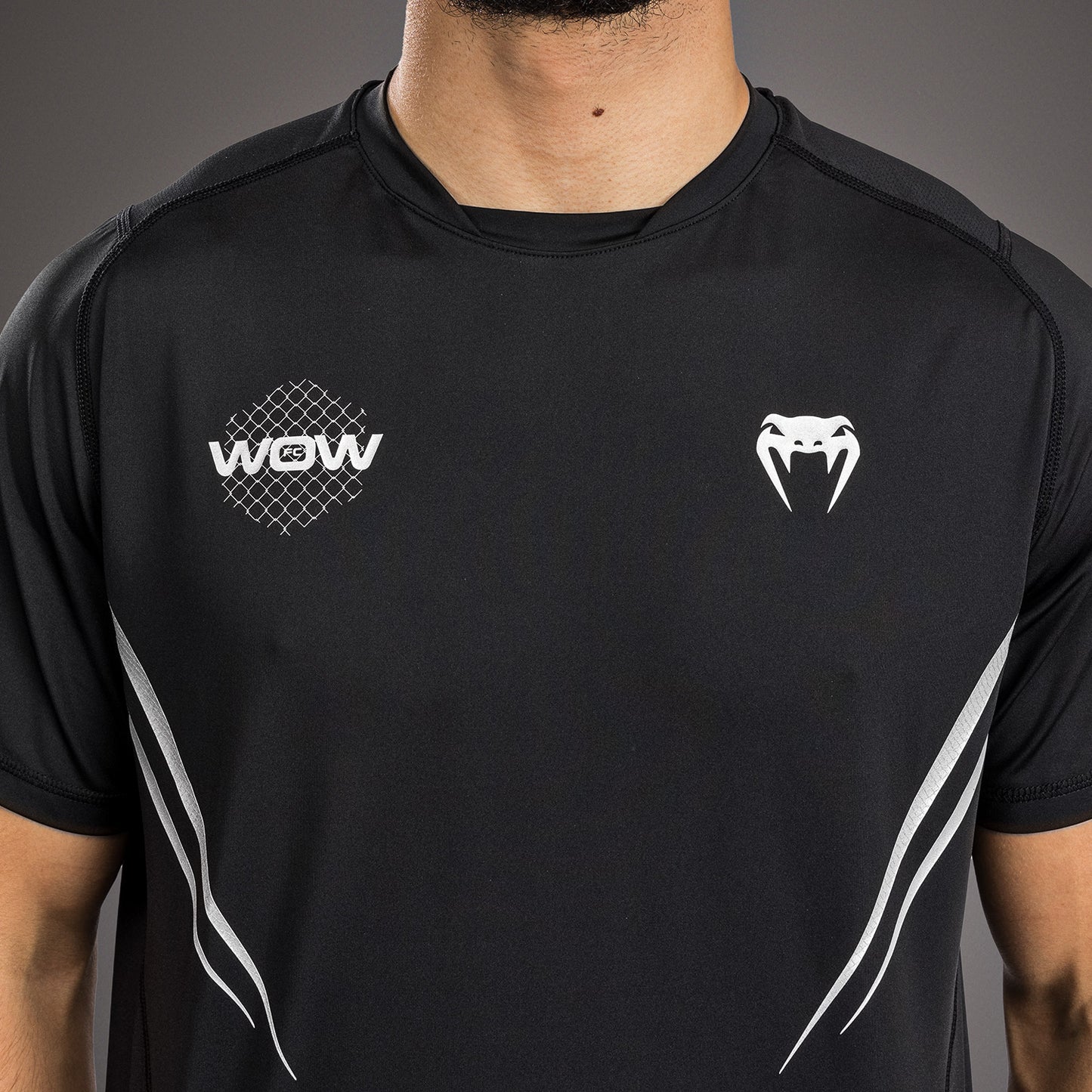 Venum x WOW FC T-Shirt Dry-Tech - Nero/Grigio Argento