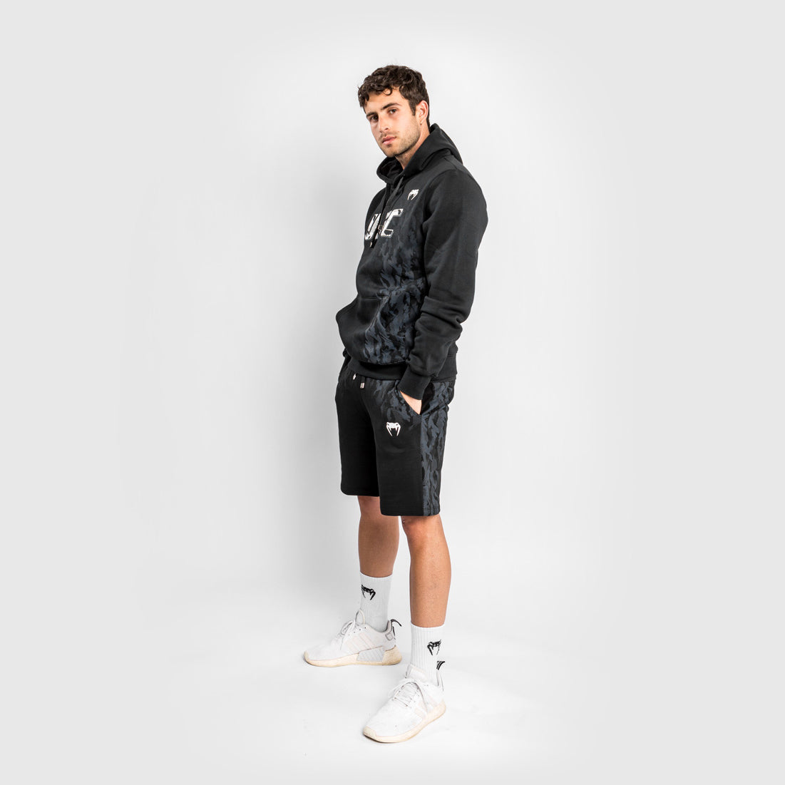 Felpa Con Cappuccio Uomo UFC Venum Authentic Fight Week - Nero